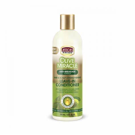 African Pride Condicionador Leave-In Olive Miracle 355Ml 12Oz