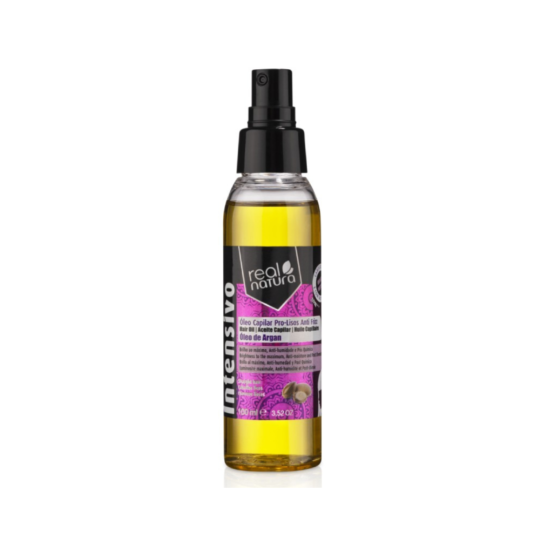 ÓLeo Capilar Antifrizz Pro Lisos Argan 100ml Real Natura