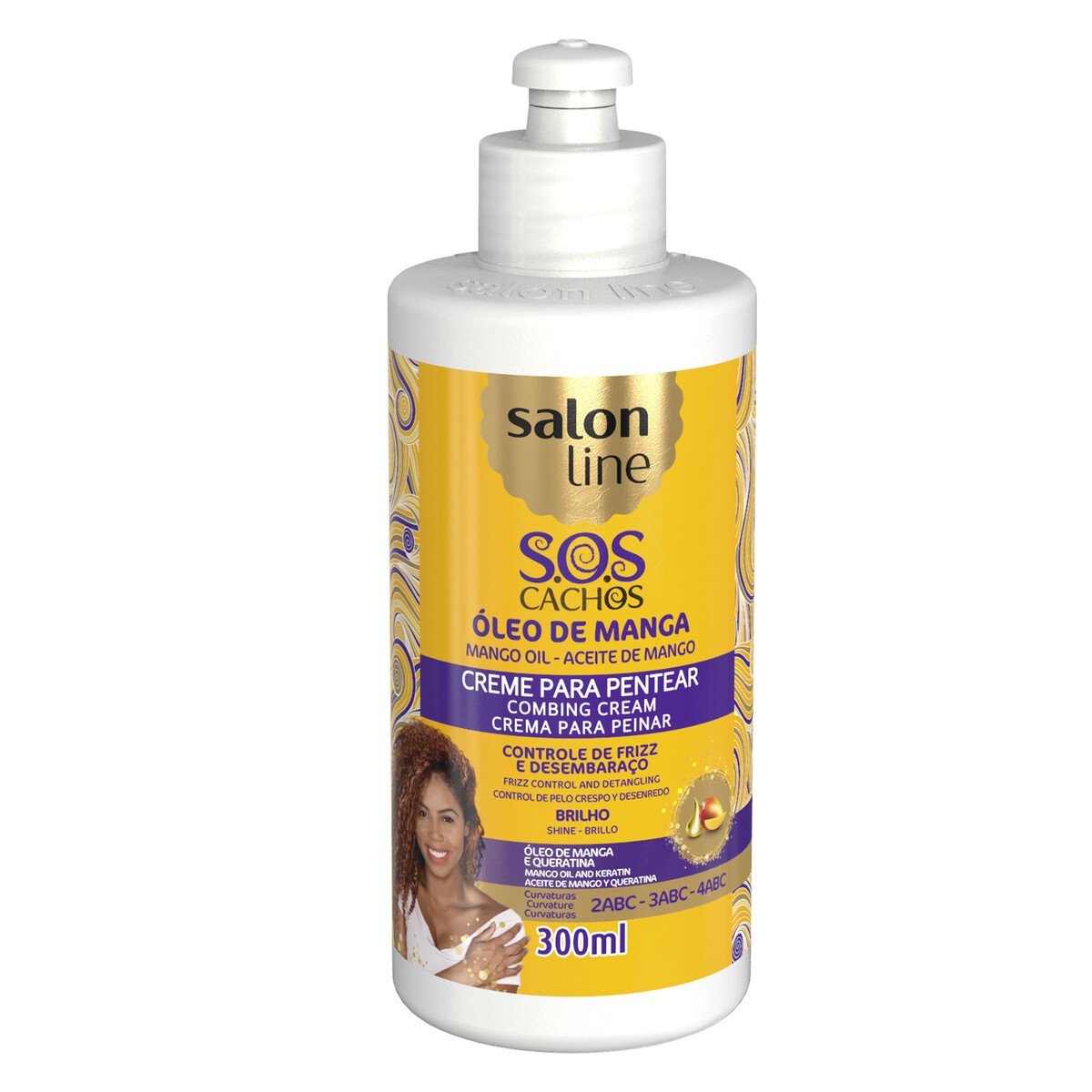 Creme Pentear Óleo Manga 300 Ml Sos Cachos Salon Line