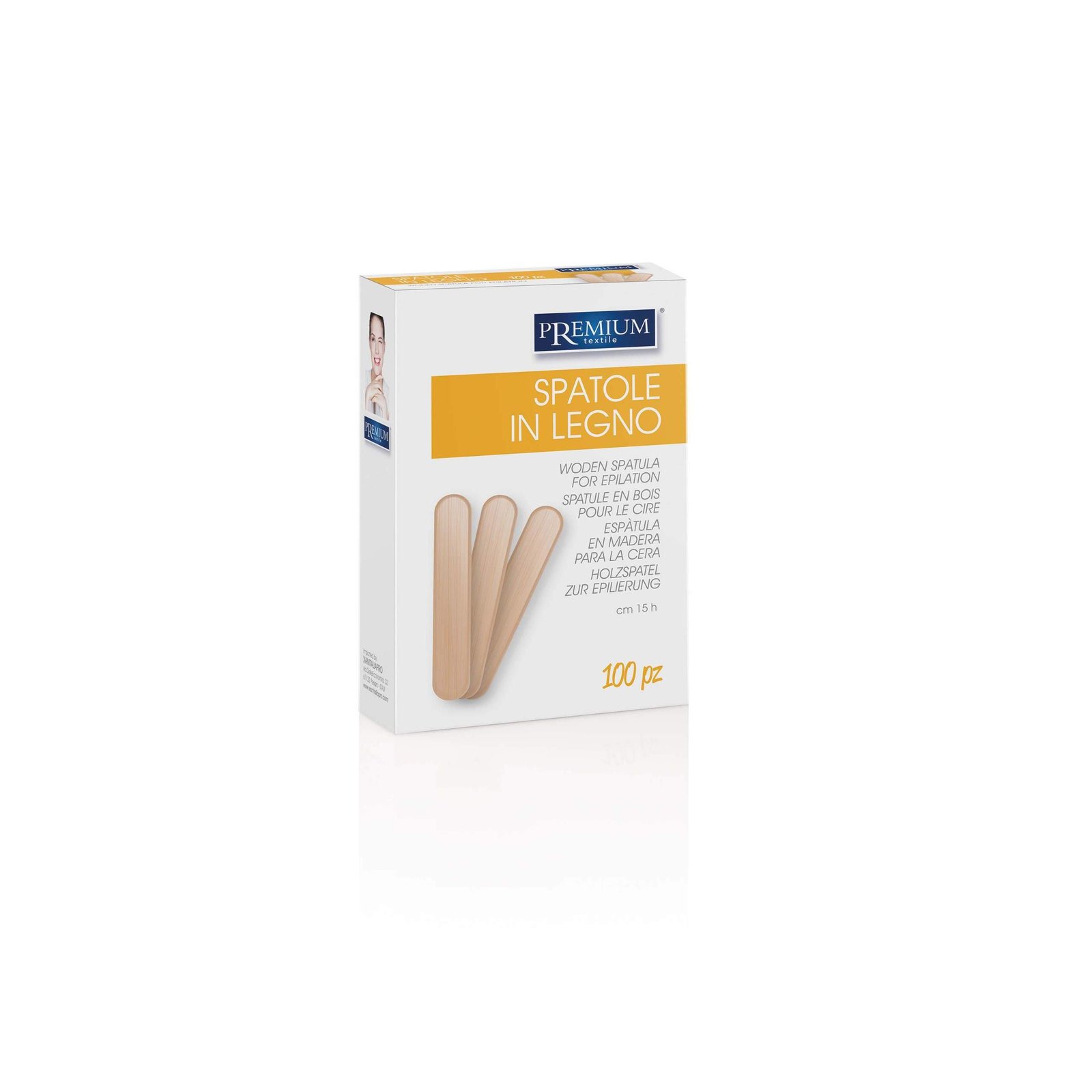 Espátula Para Depilação Descartável Madeira 15cm 100un - Xanitália