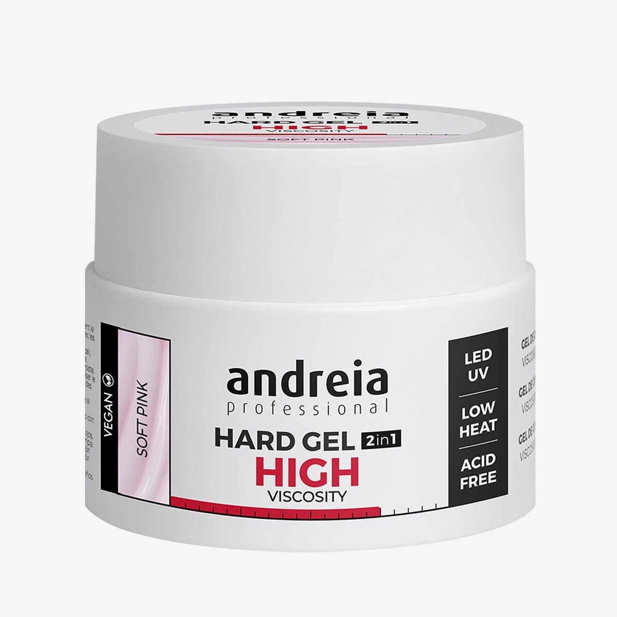 Hard Gel High Viscosity Soft Pink 44Gr Andreia