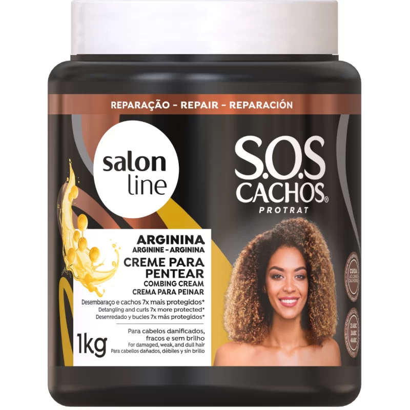 Creme Para Pentear SOS Cachos Arginina 1kg - Salon Line