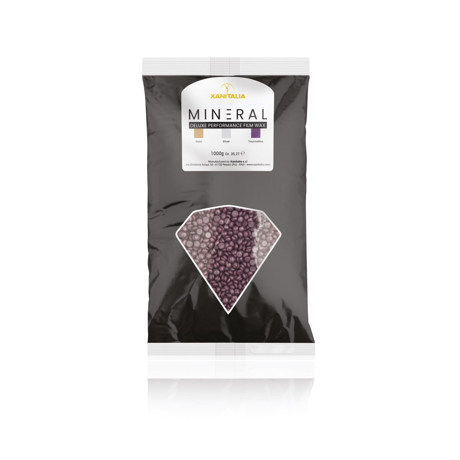 Cera Depilatória Granulada Mineral Delux Turmalina 1000g - Xanitália