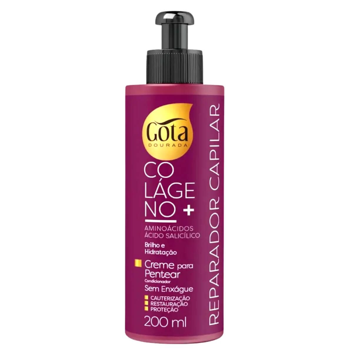 Creme De Pentear Colágeno + 200ML - Gota Dourada