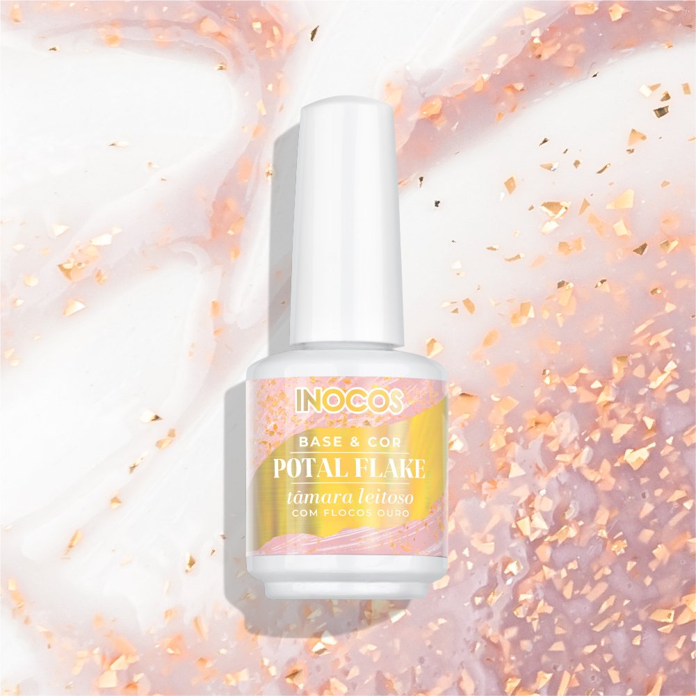 Base Potal Flake Tâmara Leitoso Flocos Ouro 15ml - Inocos