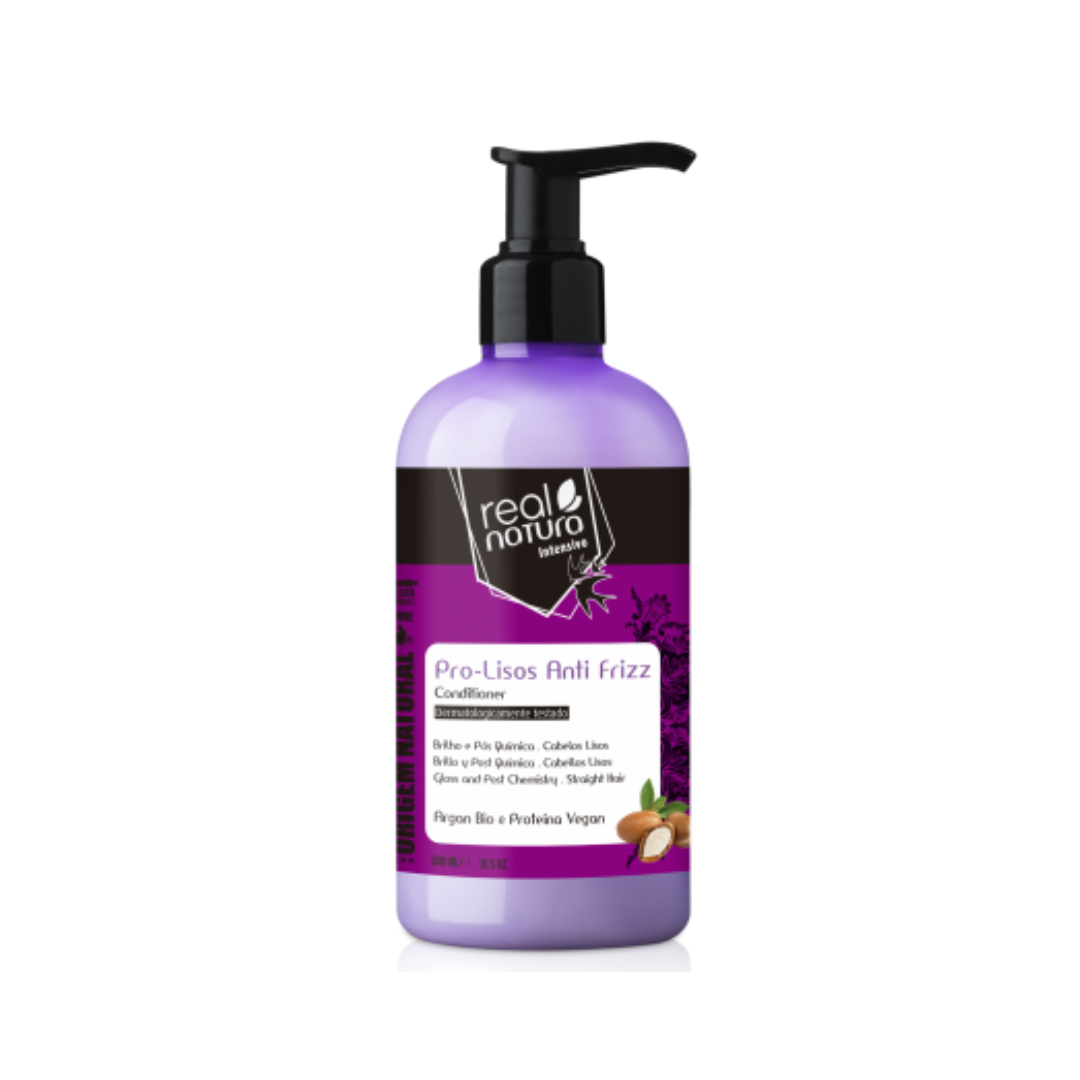 Condicionador Pro Lisos Anti frizz Argan 300ml Real Natura