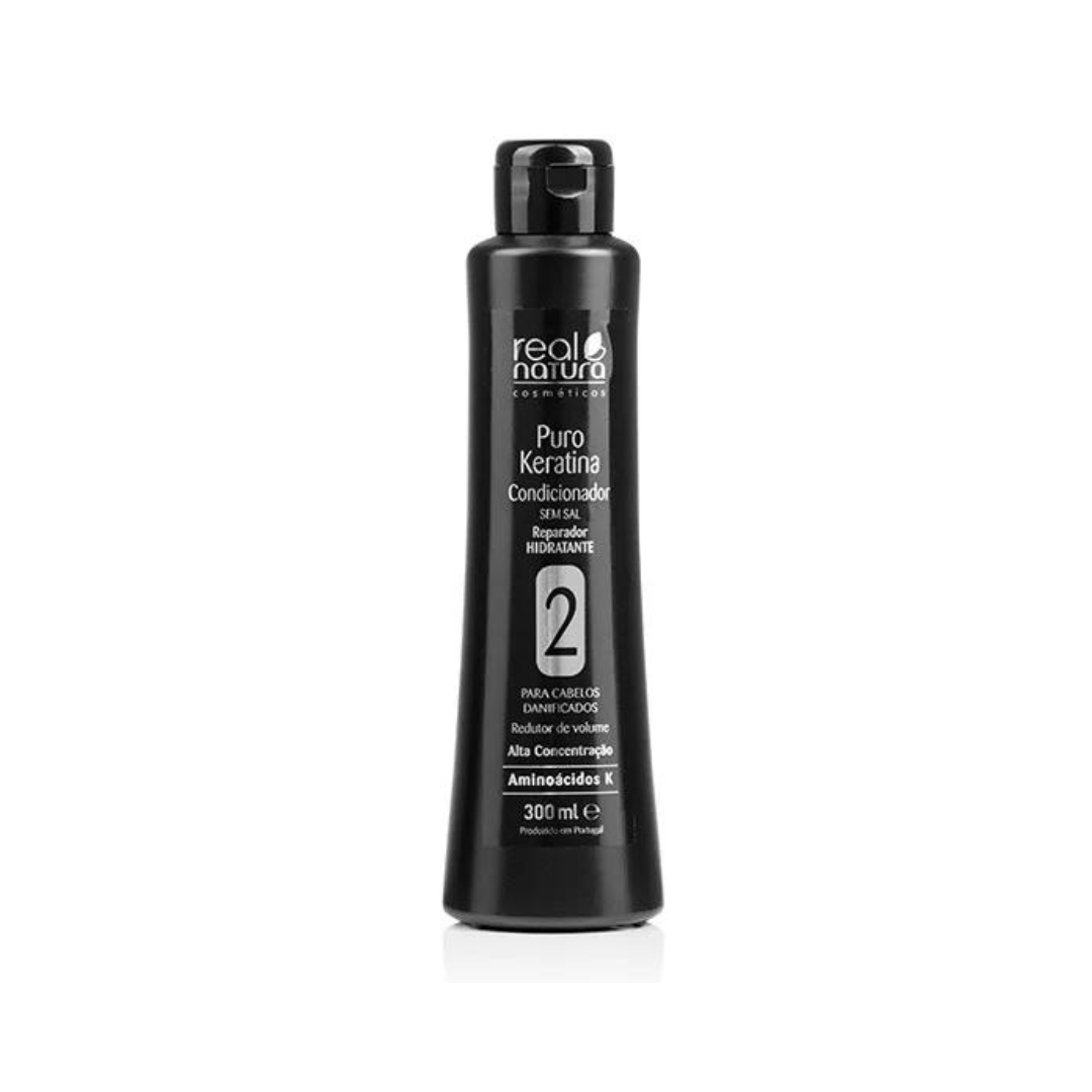 Real Natura Condicionador Sem Sal Puro Keratina 300 Ml