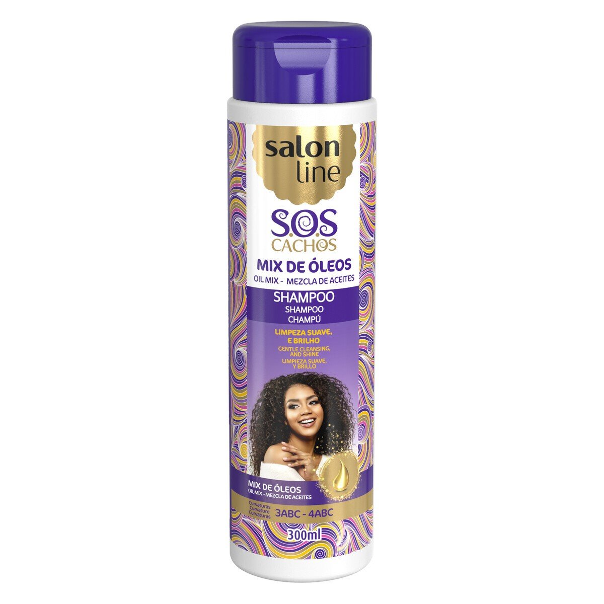 Shampoo Mix Óleos Nutritivos Sos Cachos Salon Line 300Ml