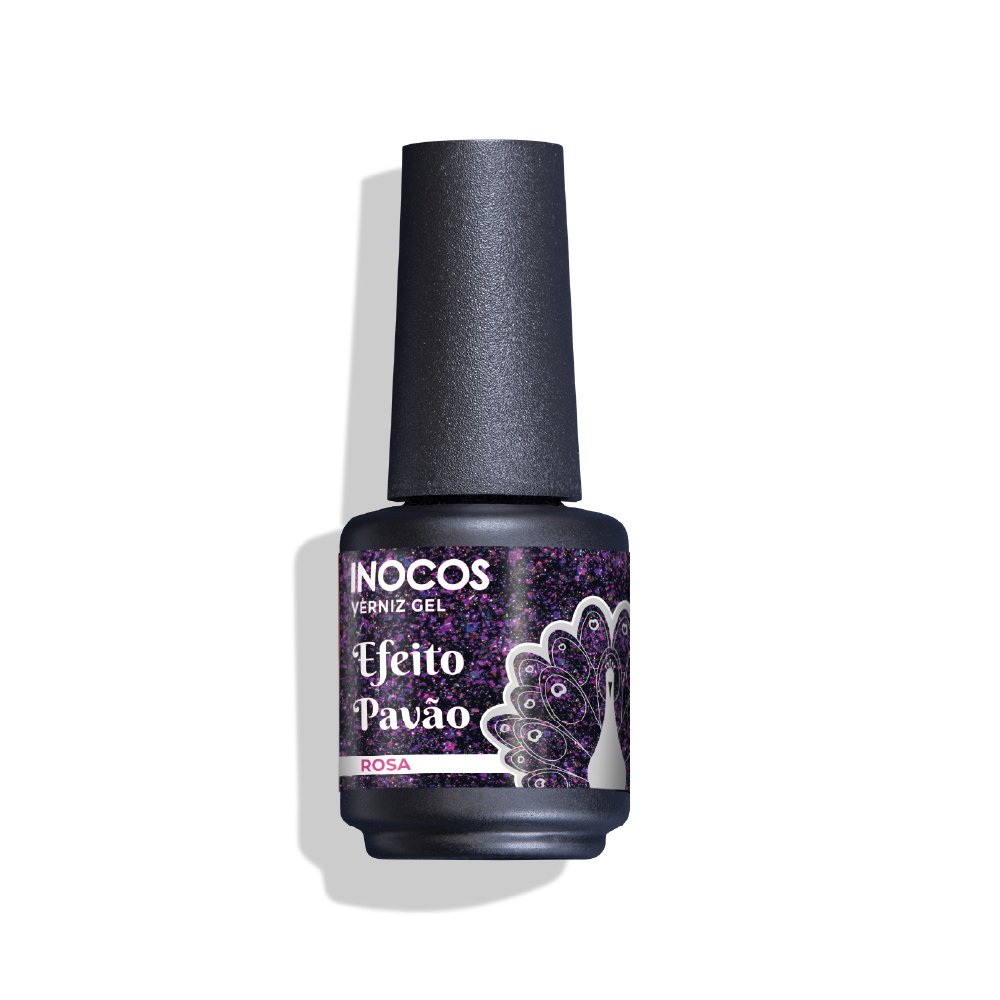 Pavão Rosa Verniz Gel 15Ml Inocos