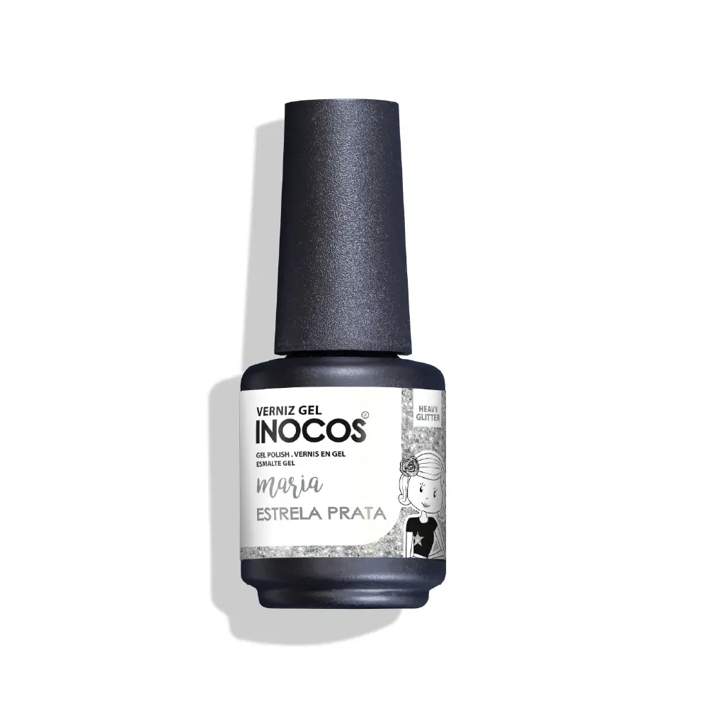 Verniz Gel Inocos Maria Estrela Prata 15Ml