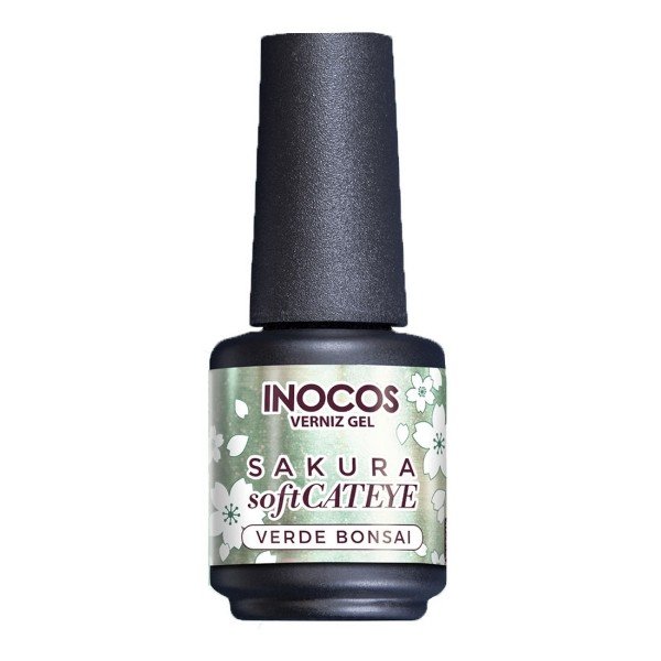 Verniz Gel Soft Cateye Verde Bonsai 15Ml - Inocos