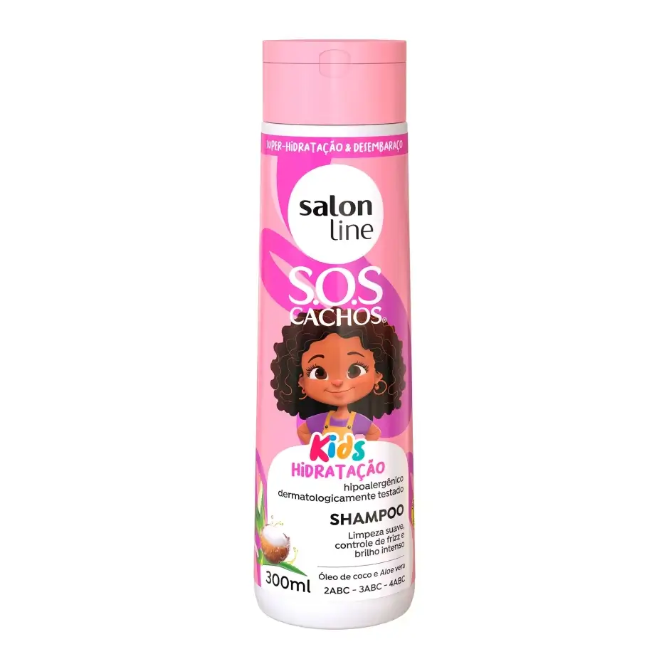Shampoo Kids Hidratação Sos Cachos 300Ml - Salon Line