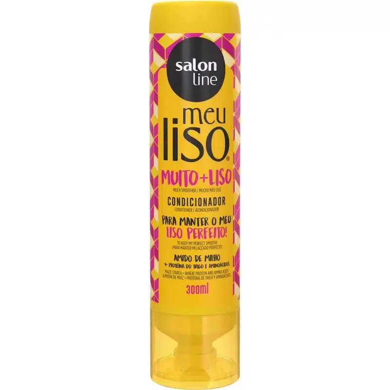 Condicionador Meu Liso Muito+Liso Amido De Milho Salon Line 300Ml