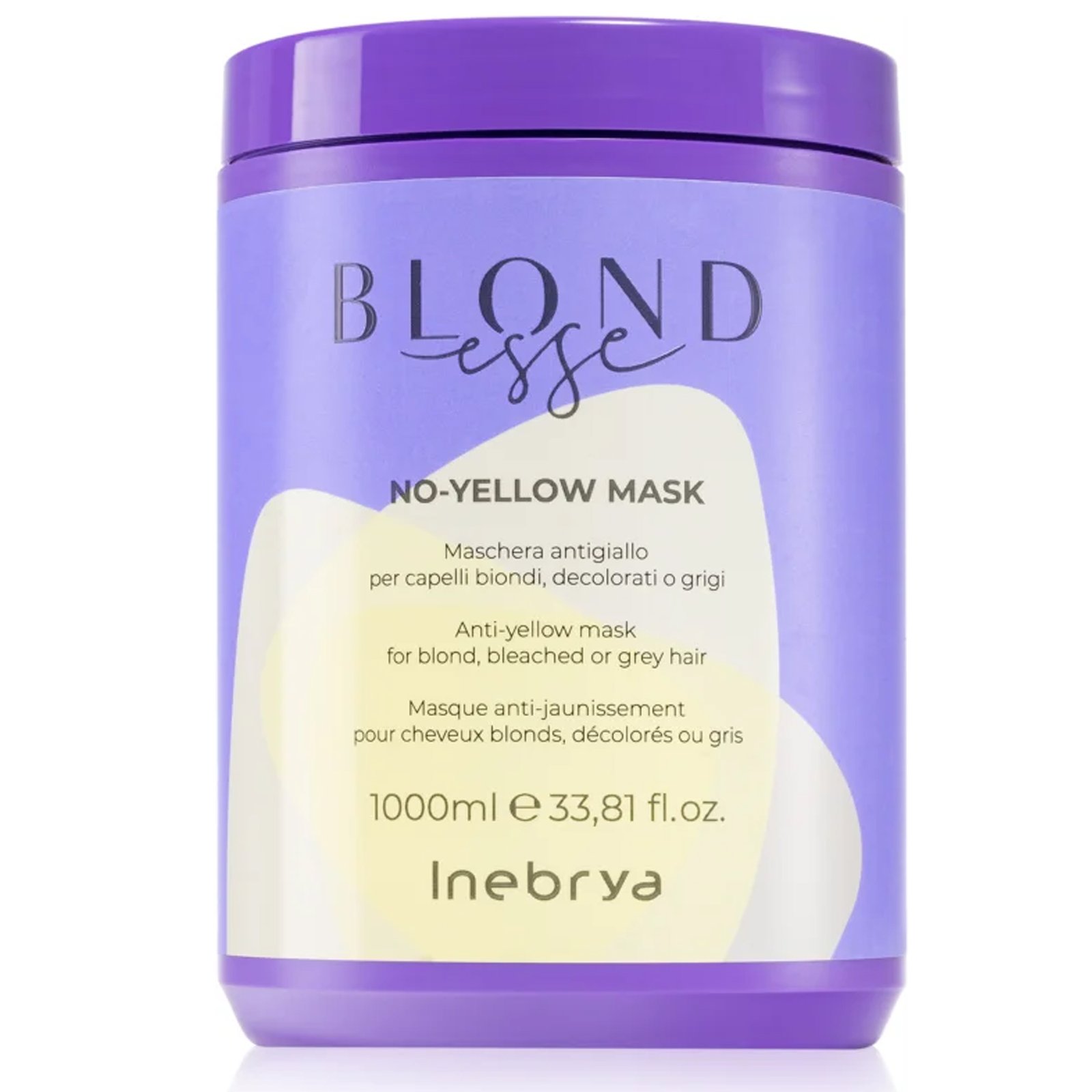 Máscara Matizadora No-Yellow Blondesse 1000Ml Inebrya