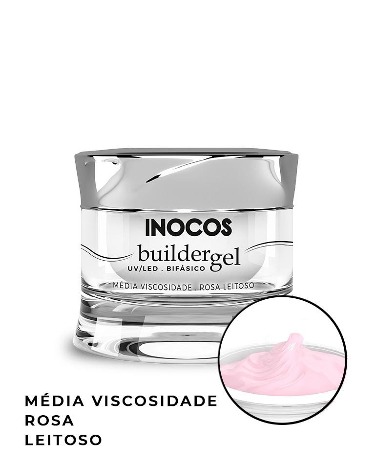 Gel De Construção Cremoso Rosa Leitoso 30G - Inocos