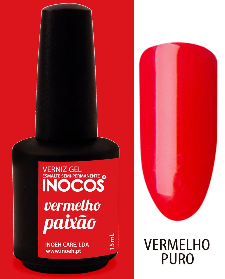 Vermelho Paixão Verniz Gel 15Ml Inocos