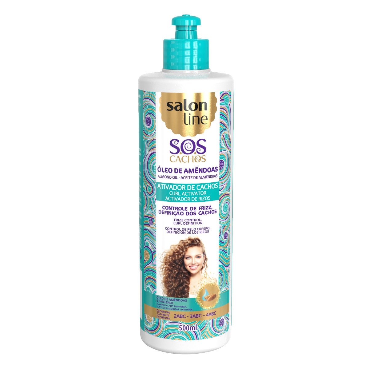 Ativador De Cachos Sos Cachos Óleo De Amêndoas Salon Line 500Ml
