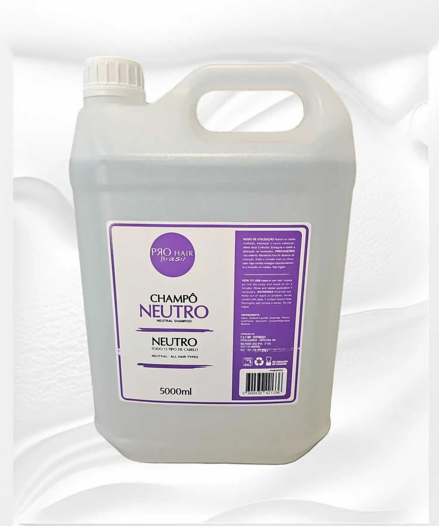 Shampoo De Calha Neutro 5L - Pro Hair