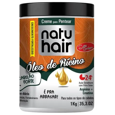 Natu Hair Creme Para Pentear Óleo De Rícino 1Kg