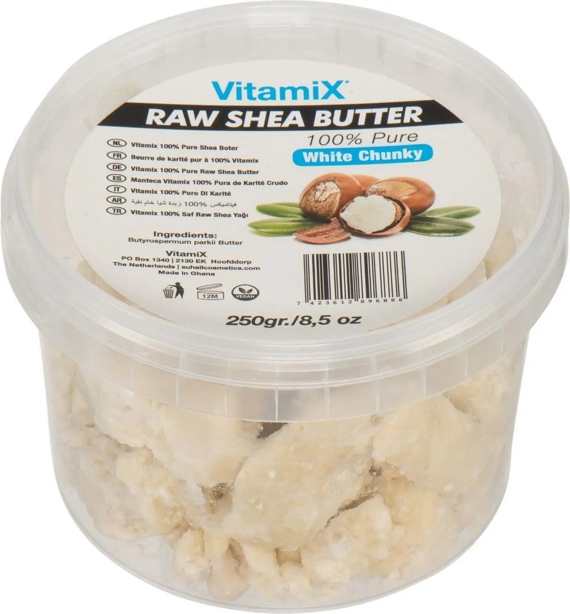 Vitamix 100% Pure Shea Butter Chunky White 250G