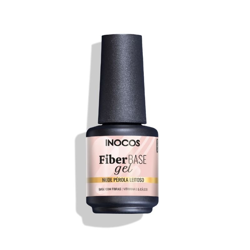 Base Fiber Gel Cover Nude Pérola Leitoso 15Ml Inocos