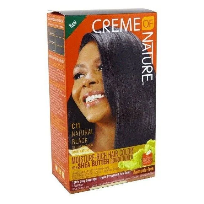 CREME OF NATURE LIQUID HAIR COLOR C11 NATURAL BLACK
