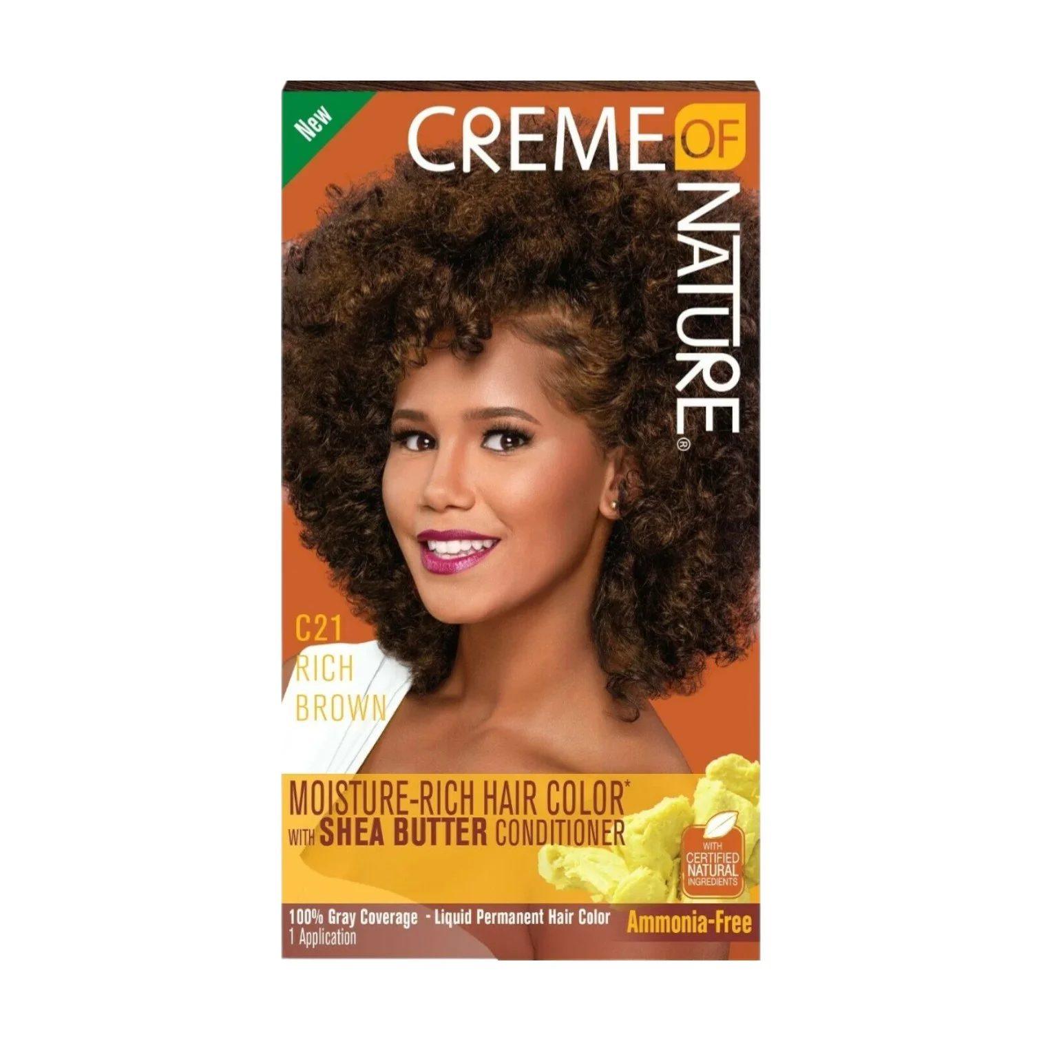 CREME OF NATURE LIQUID HAIR COLOR# C21 RICH BROWN