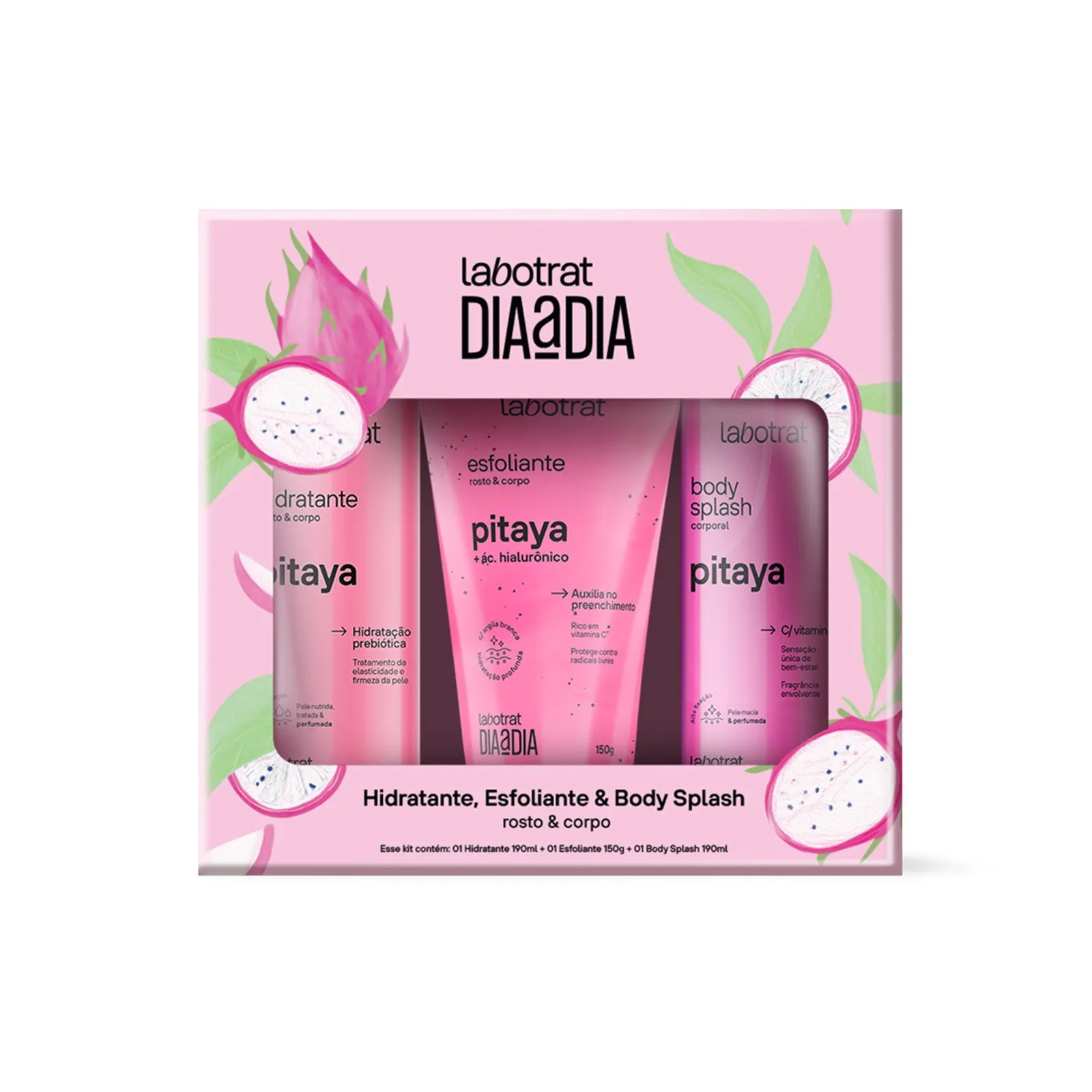 Labotrat Dia a Dia Pack Pitaya — Hidratante, Esfoliante & Body Splash