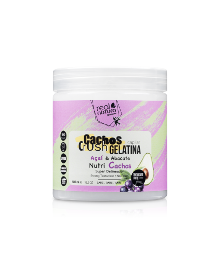 Real Natura Gelatina Capilar Cachos Crush Açaí & Abacate 500ml