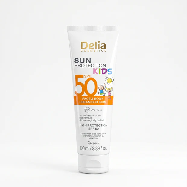 Protetor Solar Face e Corpo Kids SPF 50 - 100ml - Delia